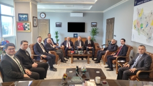 10 İlçe kaymakamından müdür Aktaş'a kutlama ziyareti