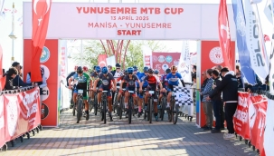 300 yarışmacının katıldığı Yunusemre MTB cup c2 ulusal ve uluslararası dağ bisikleti yarışı yapıldı