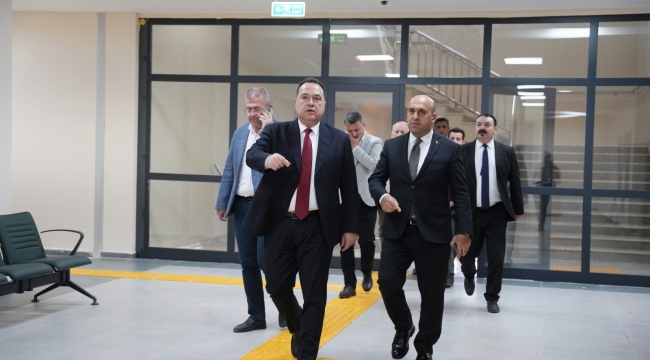 Başkan Dutlulu,kaymakan Canı'ı ziyaret etti,yeni binayı gezdi