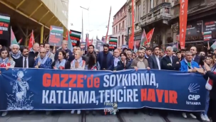 CHP Filistin için sokakta Taksim abluka altında!