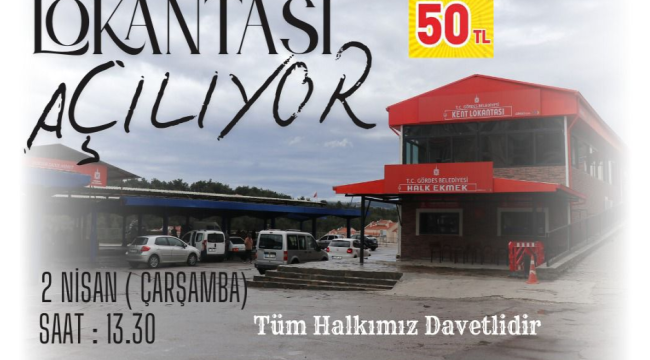 Gördes kent lokantası açılıyor