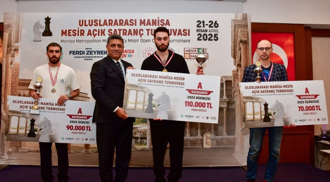 Manisa mesir uluslararası açık satranç turnuvası'nı İran'lı Arash Tahbaz kazandı