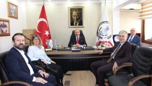 MİMSAD yönetimi başkan Akyüz'ü ziyaret etti