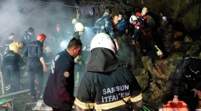 Samsun'da heyelan ikisi çocuk 3 kişi yaşamını yitirdi
