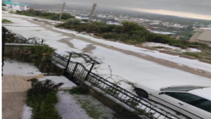 Seferihisara dolu yağdı