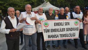 Tüm emeklilerin sendikası Manisa temsilciliği basın toplantısı