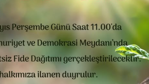 Alaşehir'de belediye ücretsiz fide dağıtacak