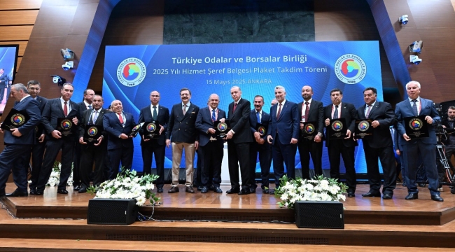 ATB Başkanı Hüseyin Soygür, 20.yıl hizmet şeref belgesi aldı