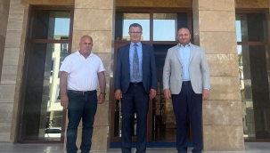 Başkan Özküzcüoğlu başkan Aykan'ı ziyaret etti