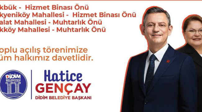 CHP lideri yarın Didim'de belediyenin yaptığı tesisleri açacak