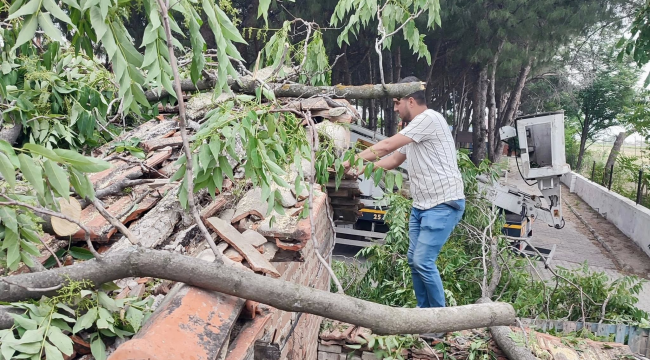 Fırtına kentte etkili oldu