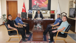 Kula'nın yeni emniyet müdürü Aktay,göreve başladı,başkan Dönmez'i ziyaret etti