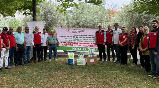 Kuru üzüm ürtiminde hastalık,zararlı yönetimi ve güvenli depolama projesi Saruhanlı'da başladıı