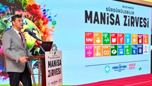  Manisa Zirvesi'nde konuşan başkan Zeyrek''46 bin 79 vatandaşımızın evine her gün sıcak yemek götürüyoruz'