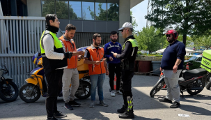 Polisten toplumda trafik bilincini artırma çalışması