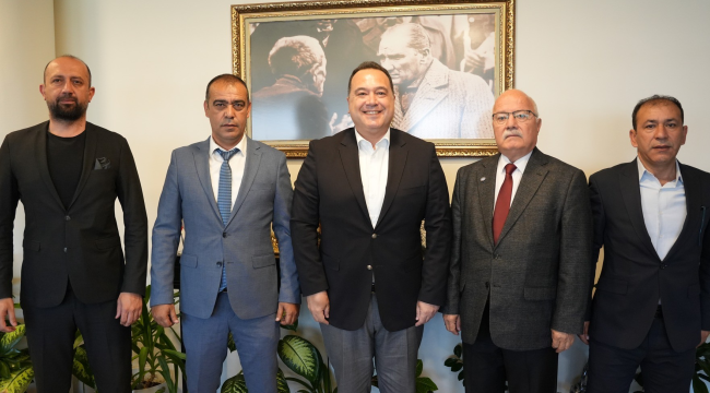 Sendikacılar başkan Dutlulu'yu ziyaret etti