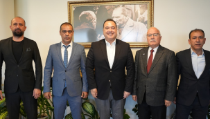 Sendikacılar başkan Dutlulu'yu ziyaret etti