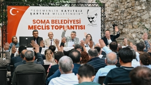 Soma'da bir ilk:açık havada belediye meclis toplantısı