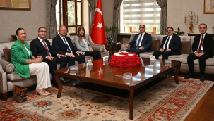 Vali Özkan'a 'sosyal güvenlik haftası' ziyareti