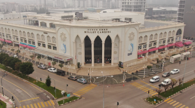 Yunus Emre millet çarşısı sıfır atık belgesi aldı