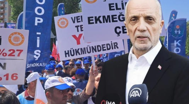 Alana inen işçiler Maliye bakanlığına yürüdü