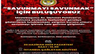 Barolar Birliği'nden Mehmet Pehlivan için yürüyüş çağrısı