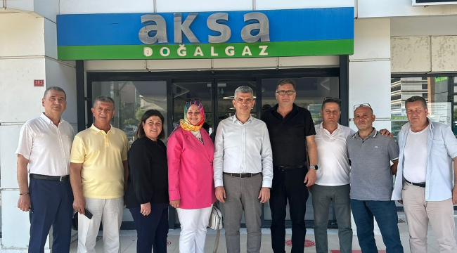 Başkan Okur 8 mahalle muhtarıyla Aksaya ziyaret