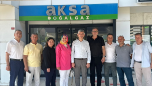 Başkan Okur 8 mahalle muhtarıyla Aksaya ziyaret