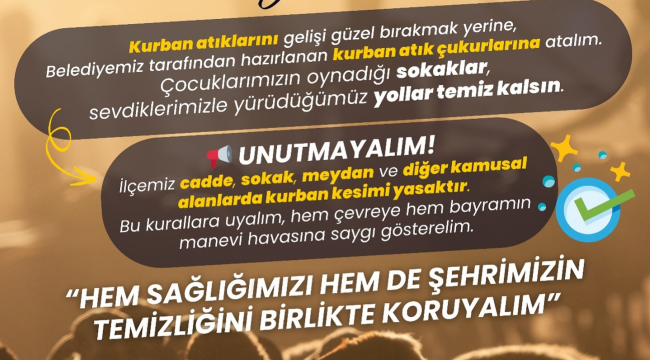 Belediyeden vatandaşlara çağrı