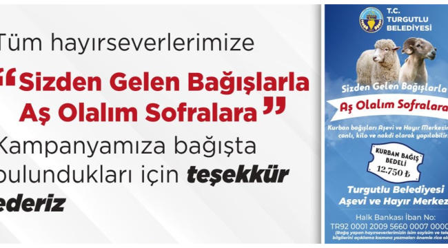 Hayırsever vatandaşlar 'sizden gelen bağışlarla aş olalım sofralara'kampanyasına rekor bağış