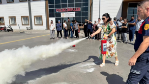 Ahmetli devlet hastanesinde personele temel yangın eğitimi verildi