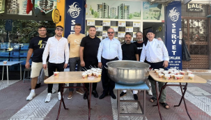 Aşure hayrına MESO başkanı Akyüz'de katıldı