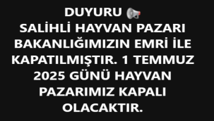 Bakanlık Salihli hayvan pazarını kapattı