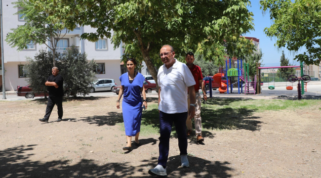 Başkan Akın park ve bahçeleri denetledi