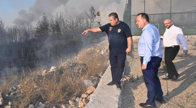 Başkan Dutlulu yangın bölgesinde 