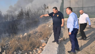 Başkan Dutlulu yangın bölgesinde 