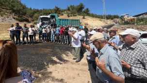 Dualar eşliğinde Karaağaç ve Yakaköy yolu asfaltlanıyor