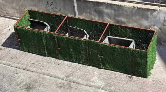 Gördes'te çöp konteynerleri estetik bir görünüme kavuştu