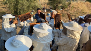 Kursiyerler,arıcılıkla ilgili bilgilerini sahada uyguladı