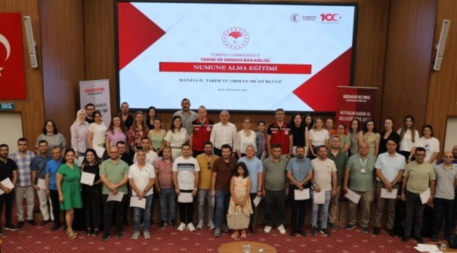 Numune alma eğitimine katılanlar sertifikalarını aldı