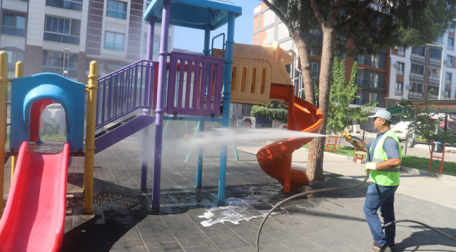 Parklarda yaz temizliği