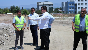 Salihli'de yapımı süren yeni projeler denetlendi