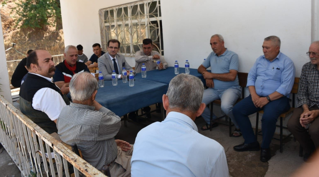 Salihli kaymakamı Güldoğan yangına karşı mahallelerde alınan önlemleri inceledi