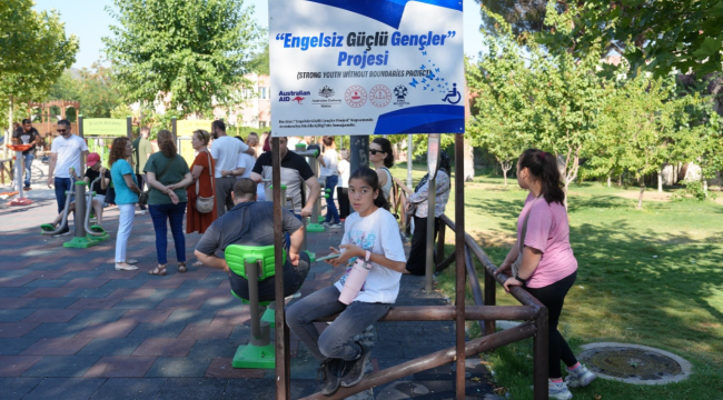 Soma millet bahçesinde "engelsiz güçlü gençler projesi" parkı oluşturuldu