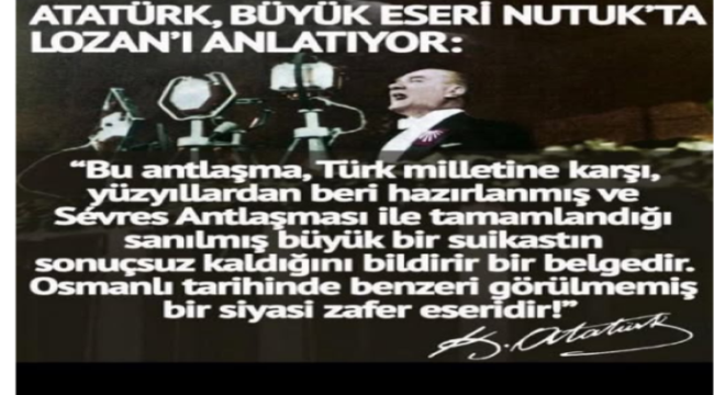 Tüm yurtta Lozan barış antlaşması'nın 102. yıl kutlanıyor