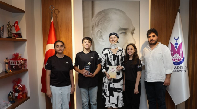  Türkiye ikincisi olan geleceğin mucitleri başkan Durbay'ı ziyaret etti