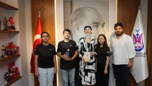  Türkiye ikincisi olan geleceğin mucitleri başkan Durbay'ı ziyaret etti