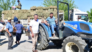 Alaşehir belediyesi hayvan üreticilerine ücretsiz yonca dağıttı