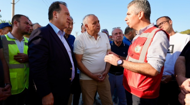 Başkan Dutlulu Soma'da yangın yerinde