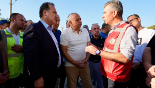 Başkan Dutlulu Soma'da yangın yerinde